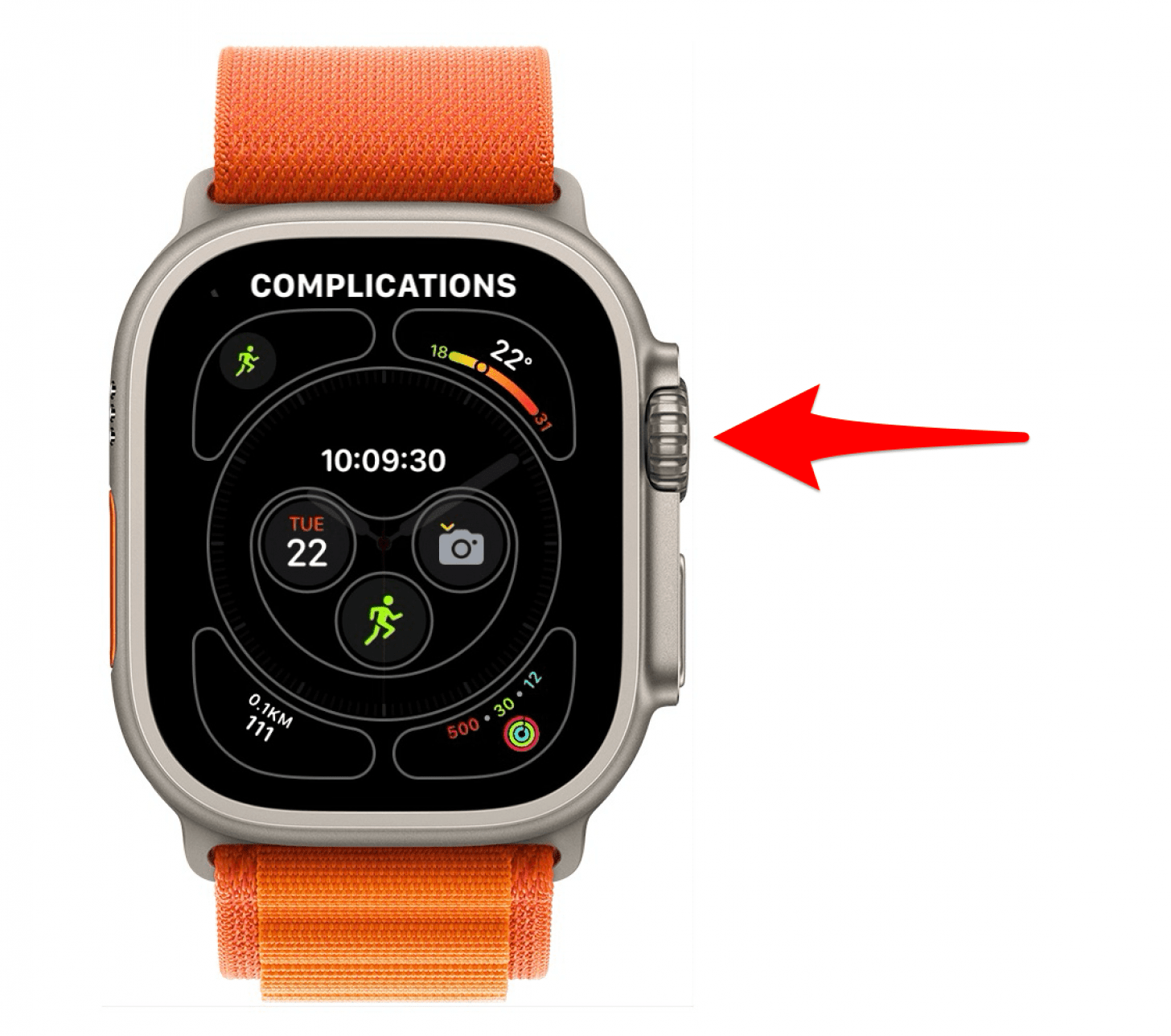 On your Apple Watch, tap the Home button on your Digital Crown.