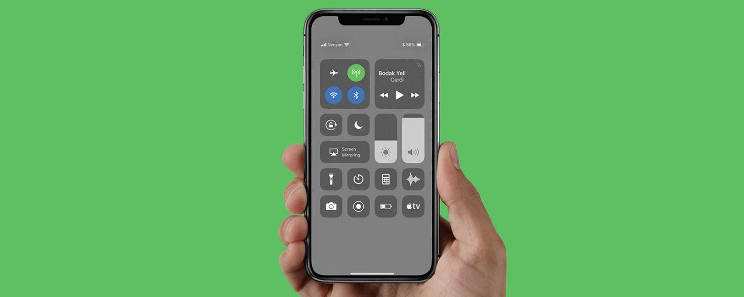 iPhone X: How to View Battery Percentage (Hint: Control Center)