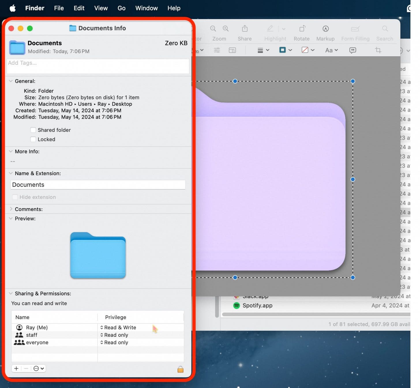 macbook how to change folder color
