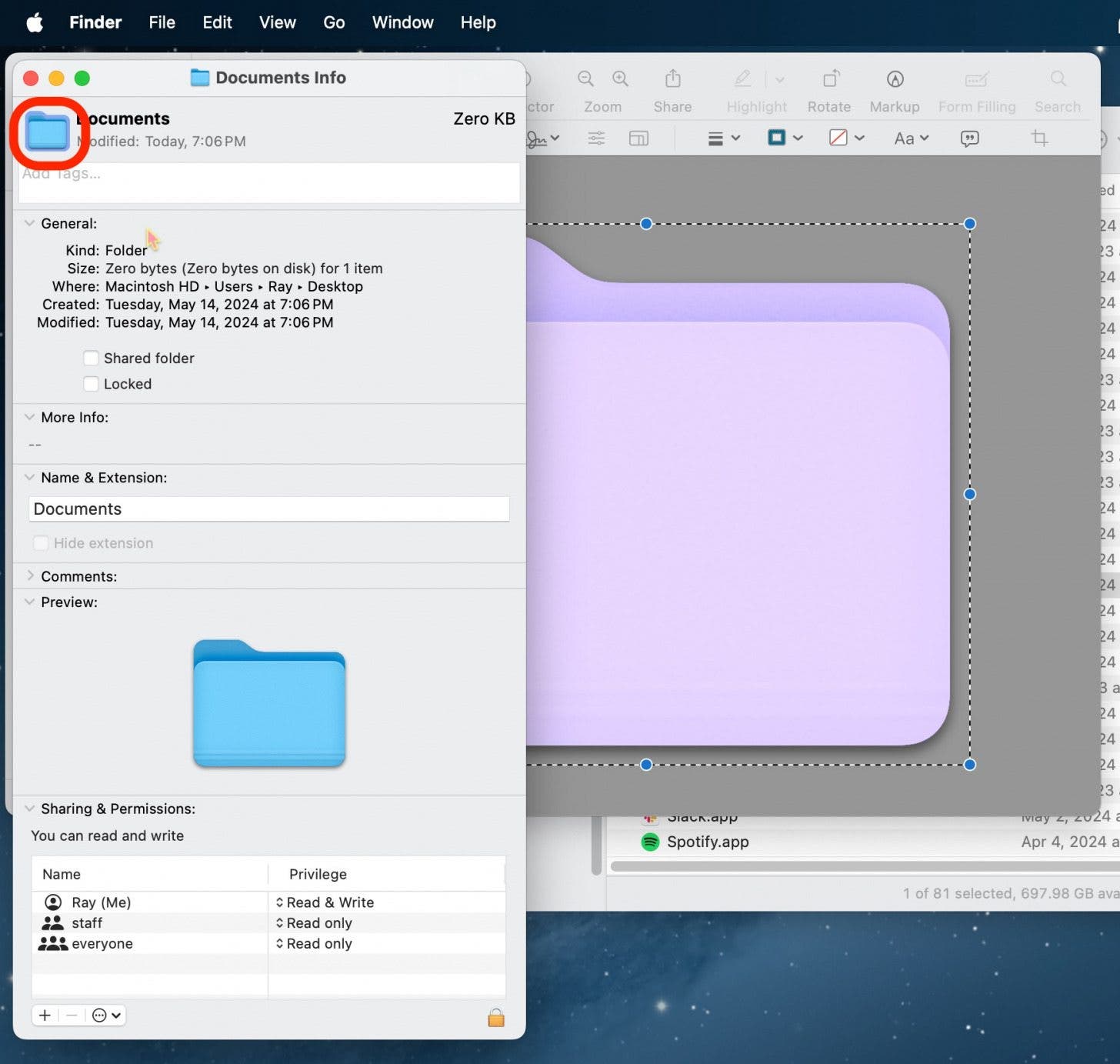 mac how to change folder color