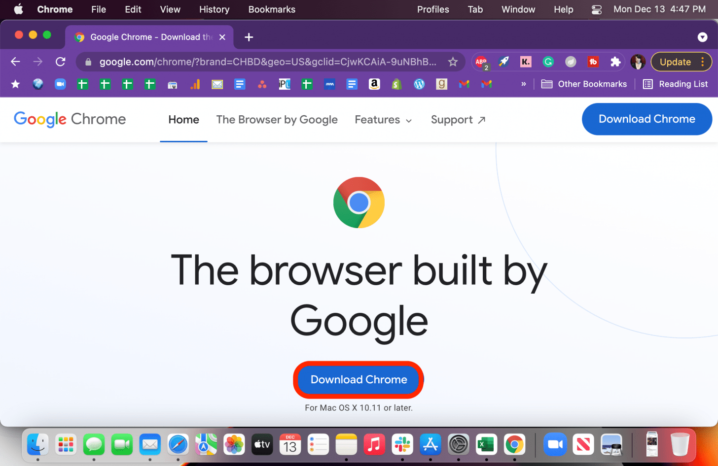 Click Download Chrome - can you chromecast safari