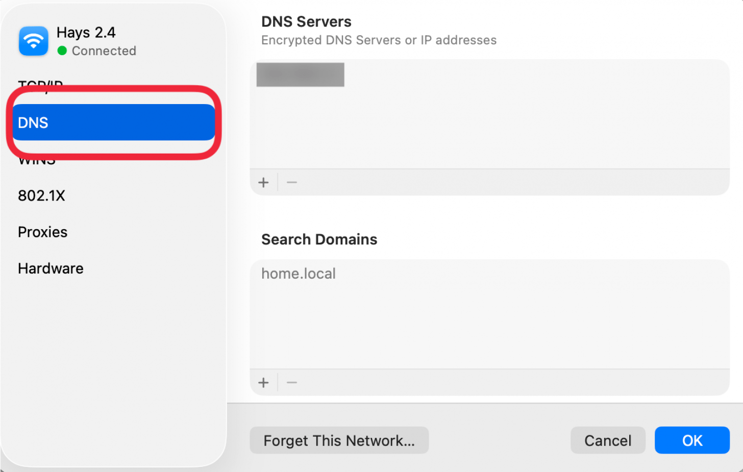 click the dns tab click the dns tab