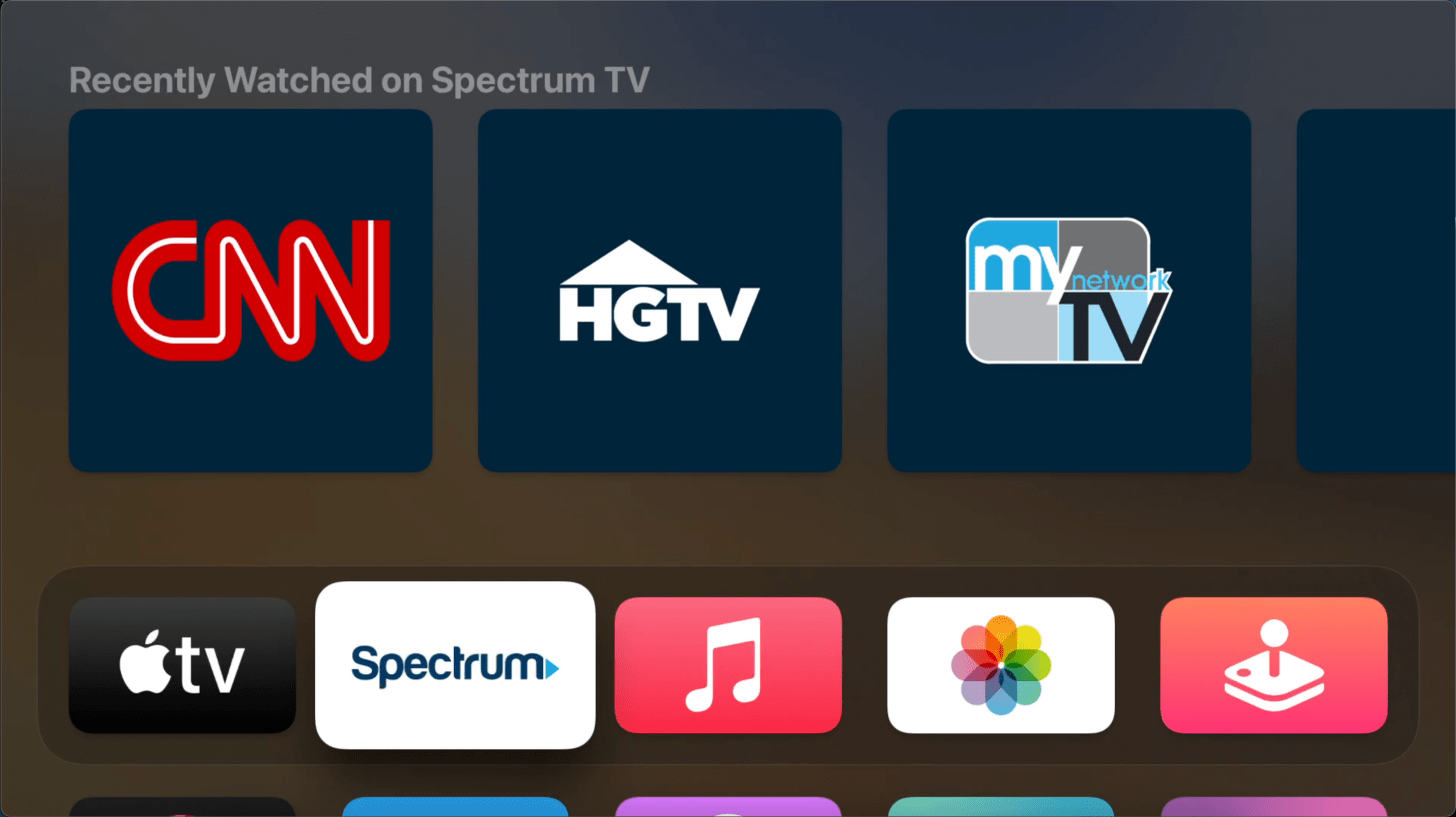To open the Control Center, turn on your Apple TV. You can access the Control Center within any app.