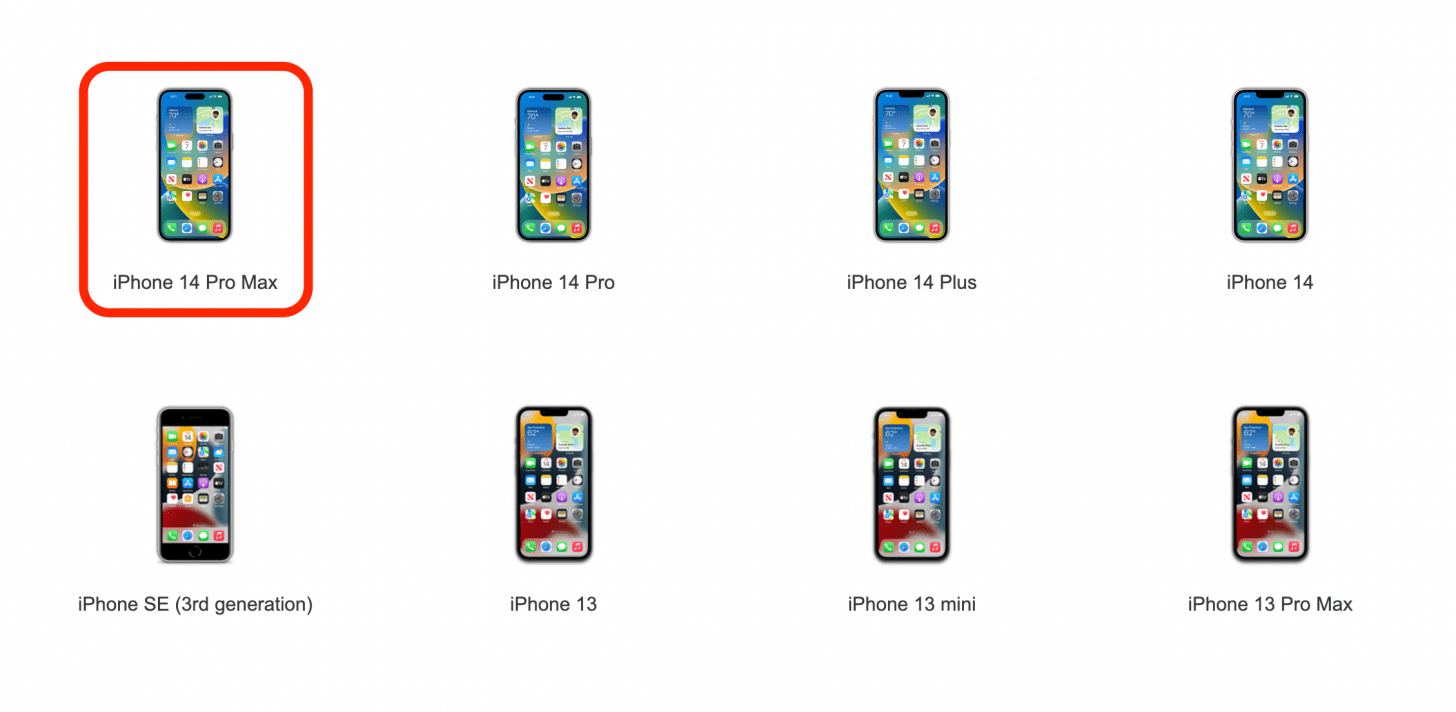 Select your iPhone Model. 