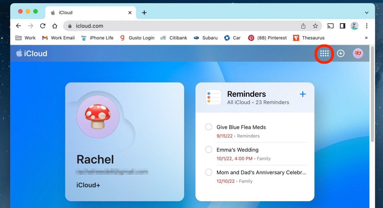 Click the Apps button in the top right.