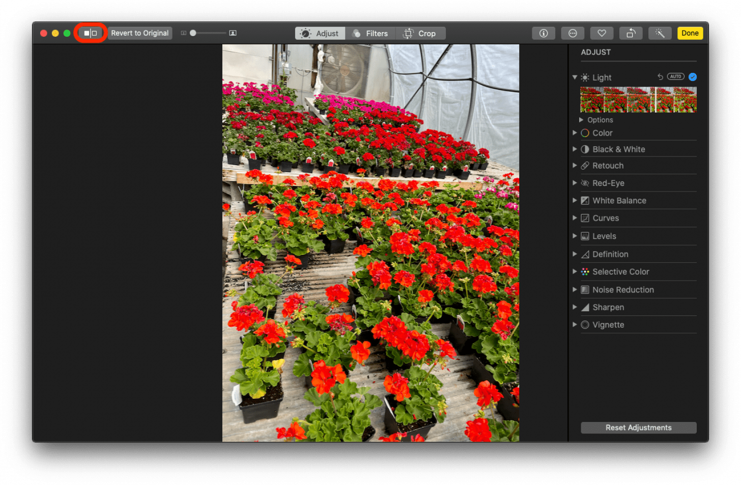 click and hold without adjustments