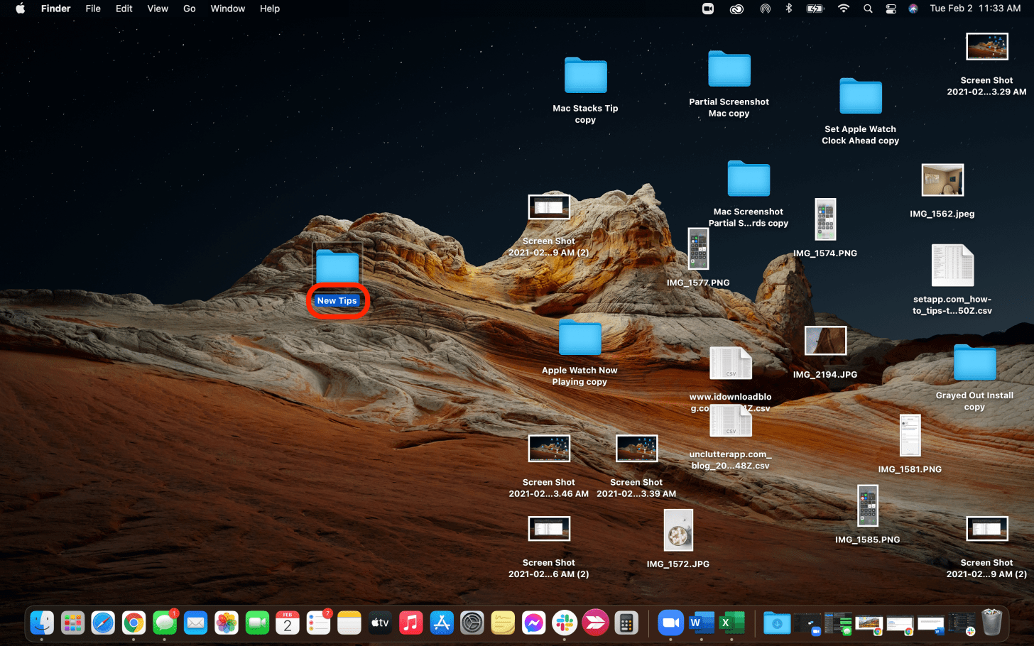 Type the name of your new folder and hit return on your mac keyboard