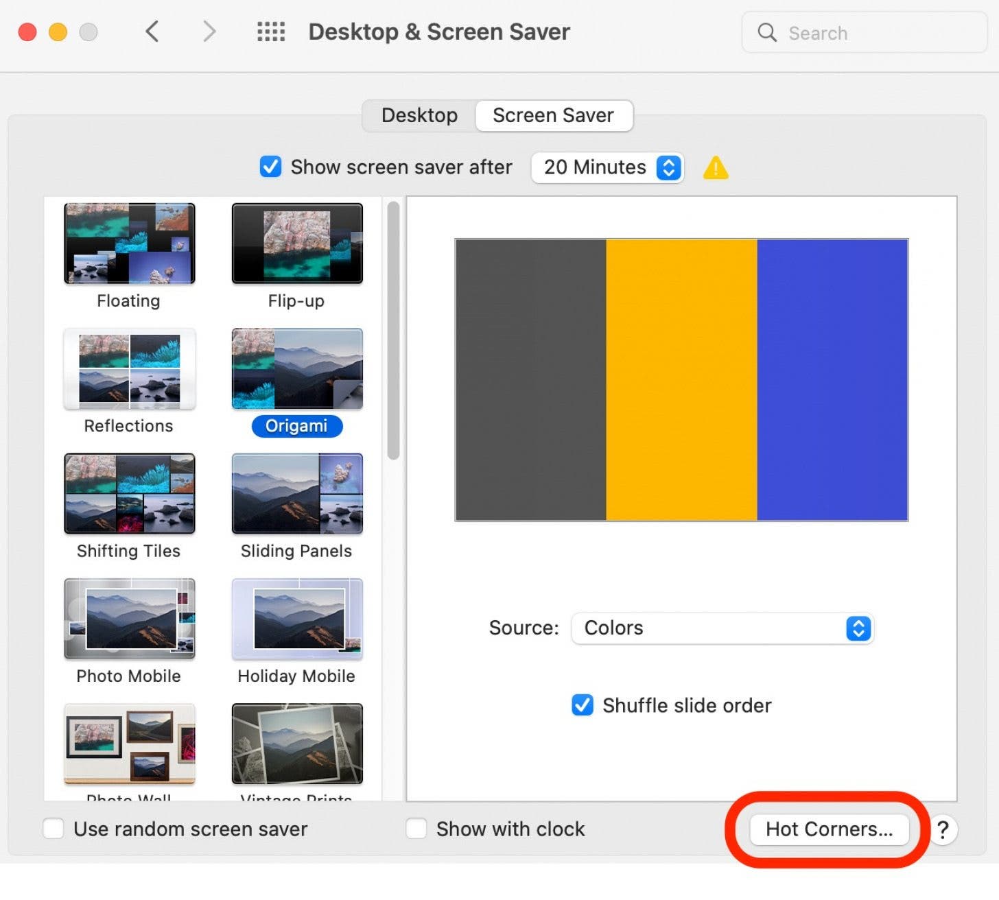 How to Use Mac Hot Corners Step 4- Select Hot Corners