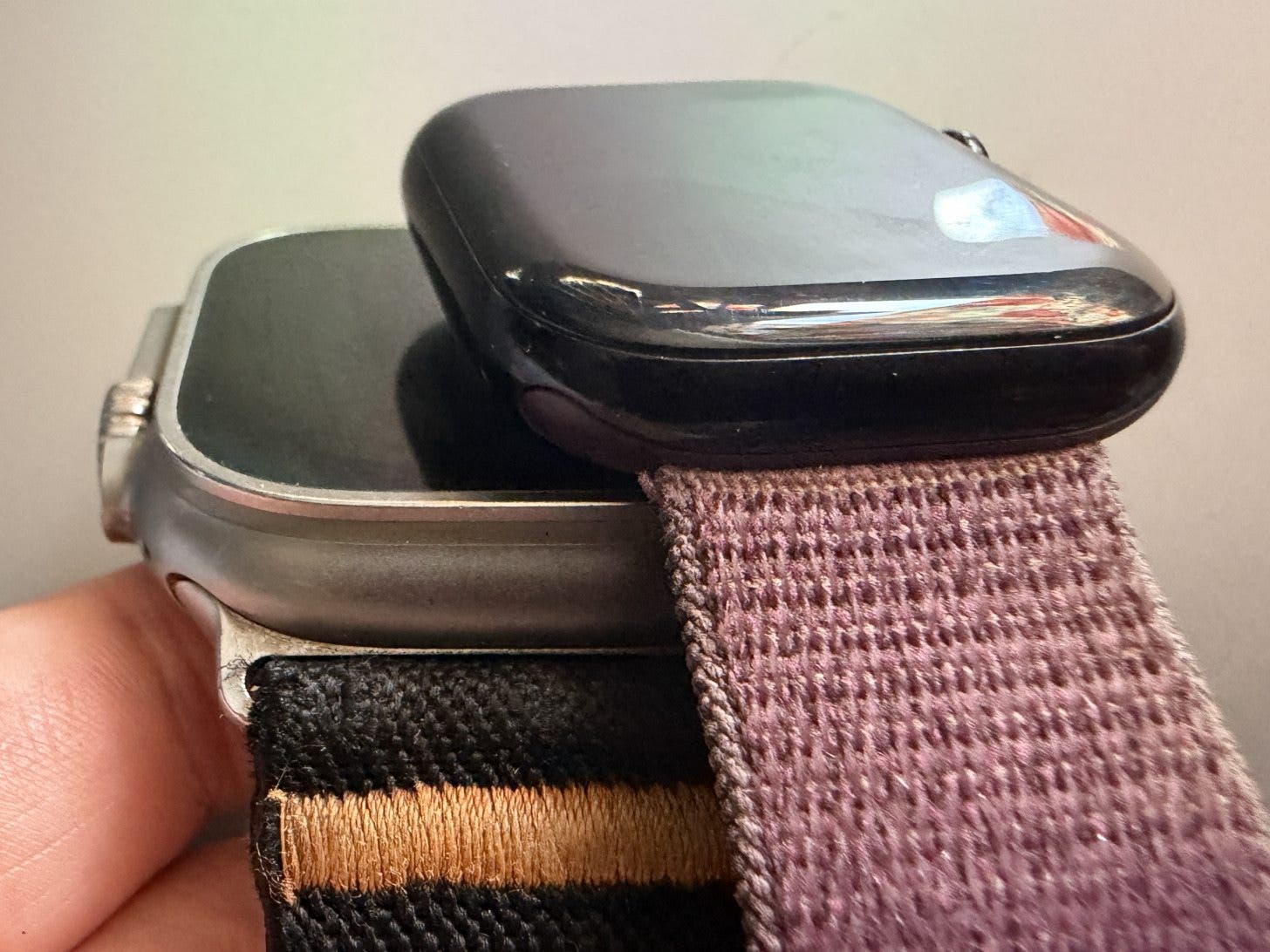 When you wear the correct size band, everything will look flush and seamless. So even the smallest Apple Watch size will fit the largest and longest band! It just won't look good.
