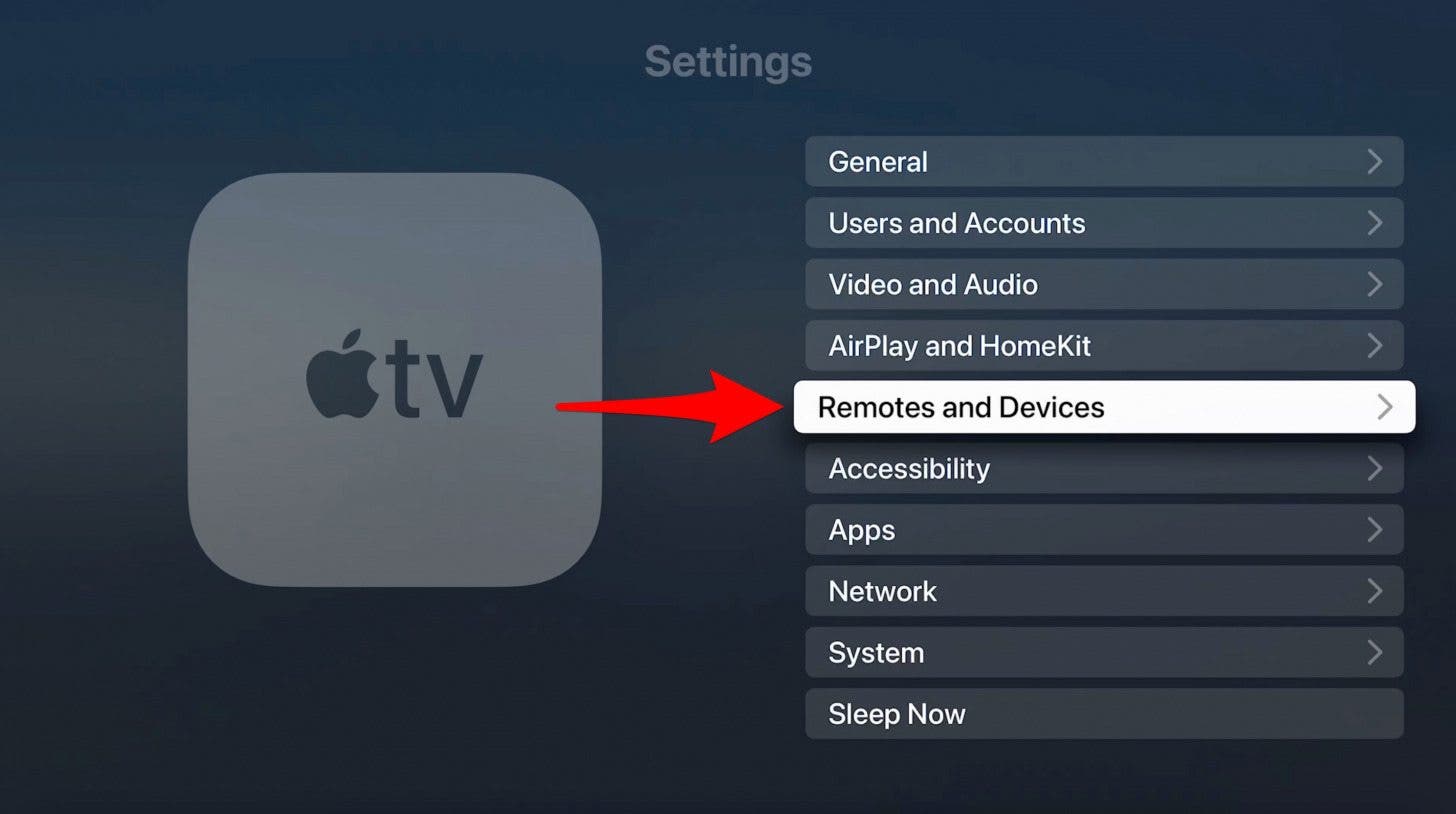 Select Remotes and Devices.