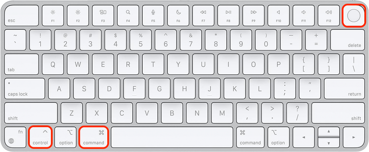 hold down the keys cmd+control+power button