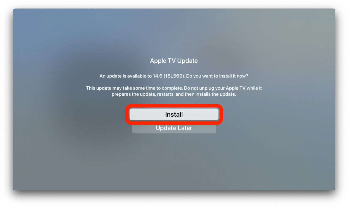 Manual Apple TV Update Install