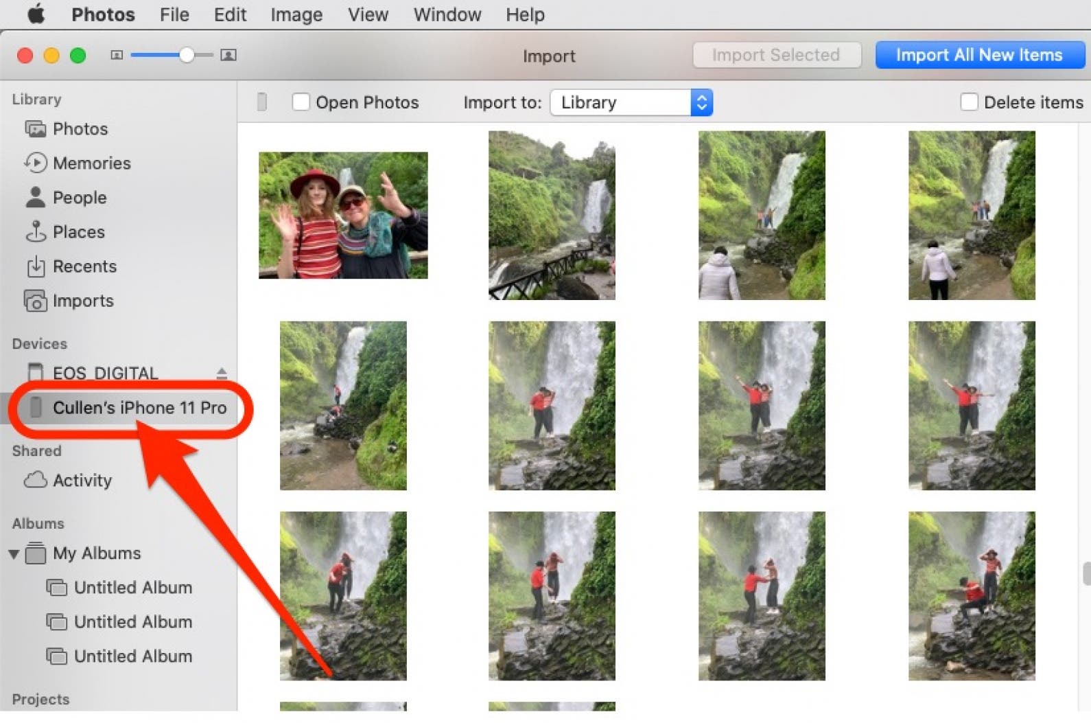 Transfer photos from iphone to iphone