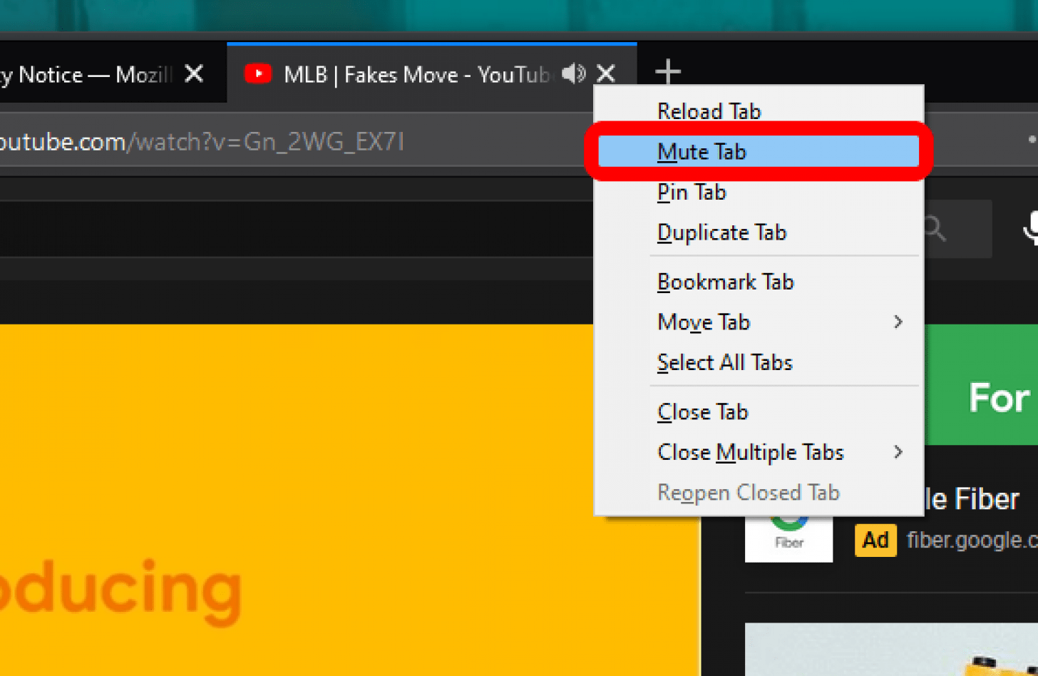 Mute Firefox