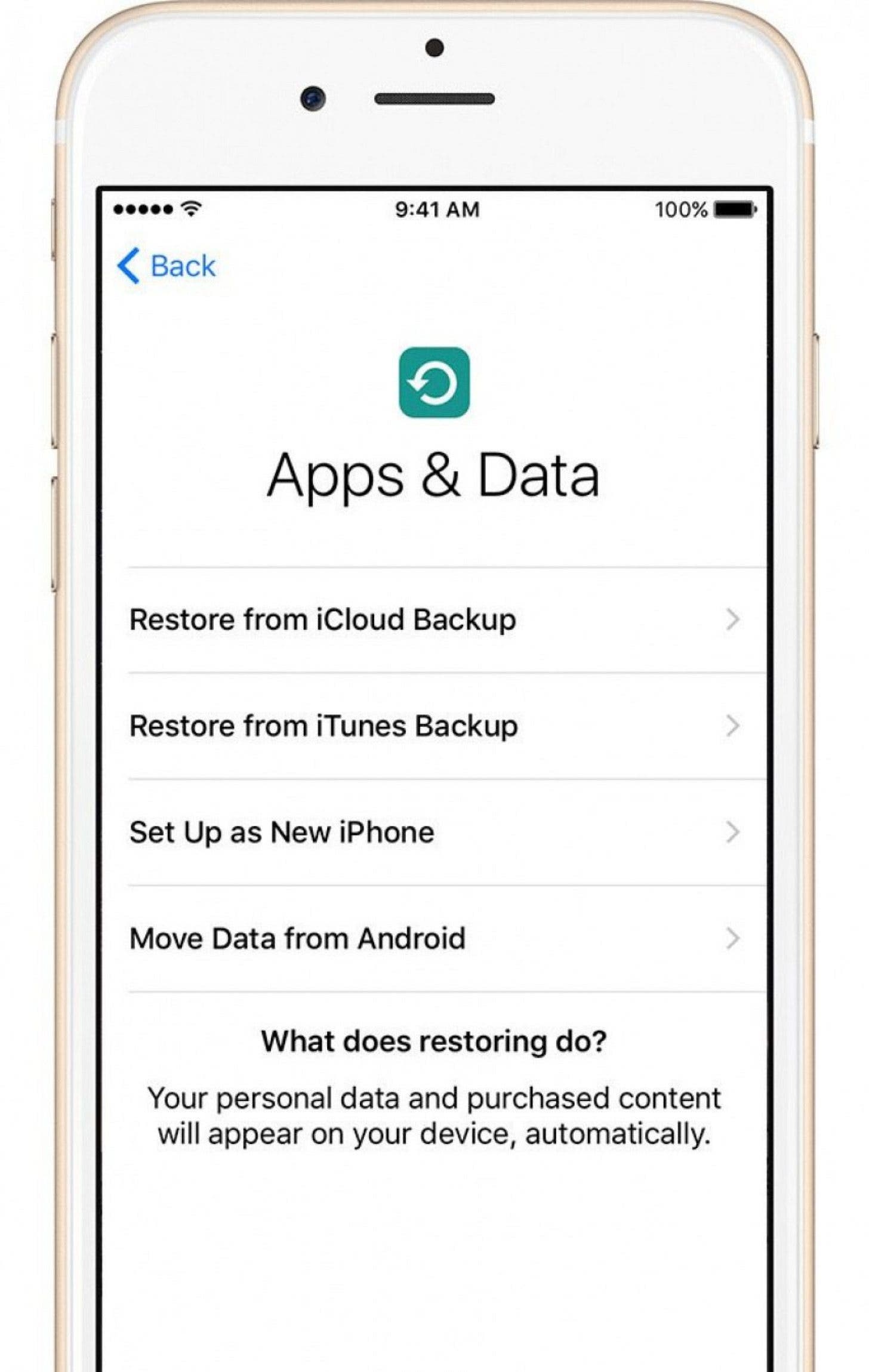 restore your iPhone from an iCloud backup.