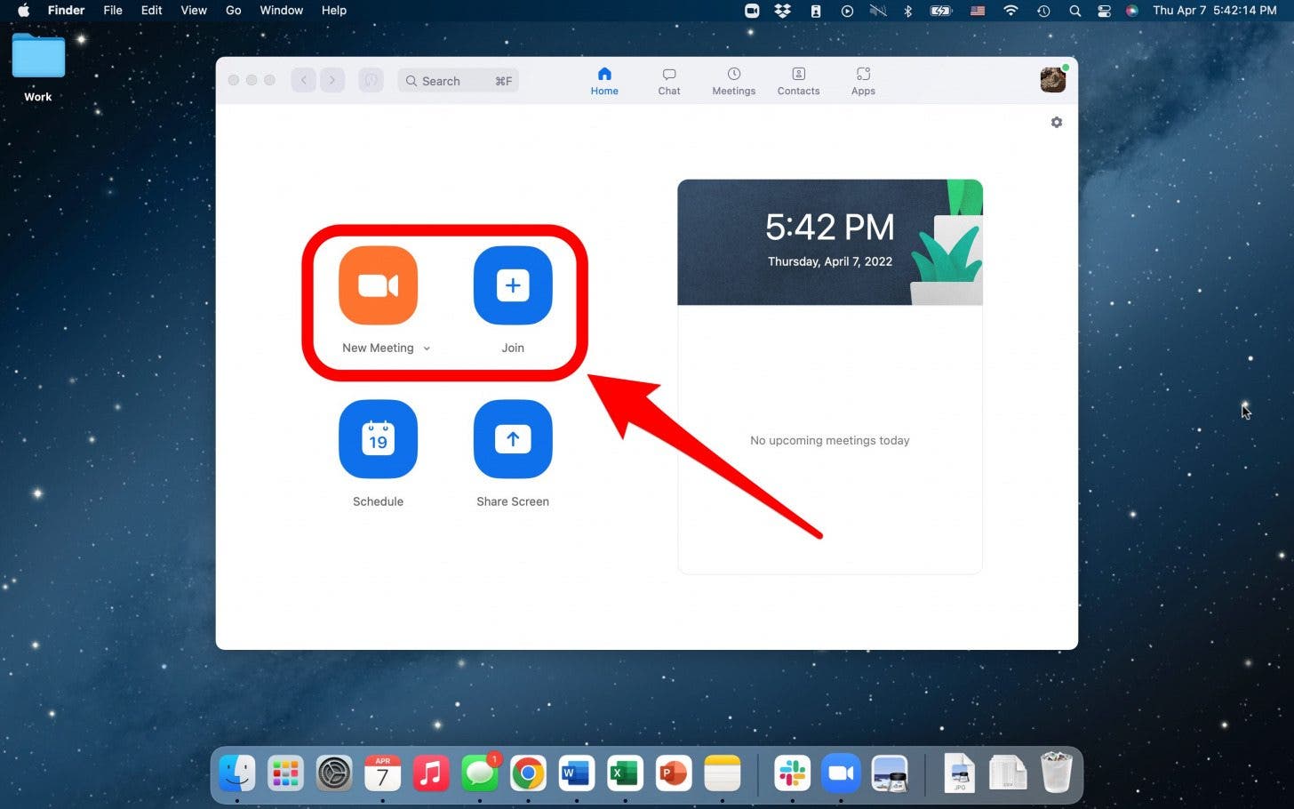 start a zoom meeting to record a video