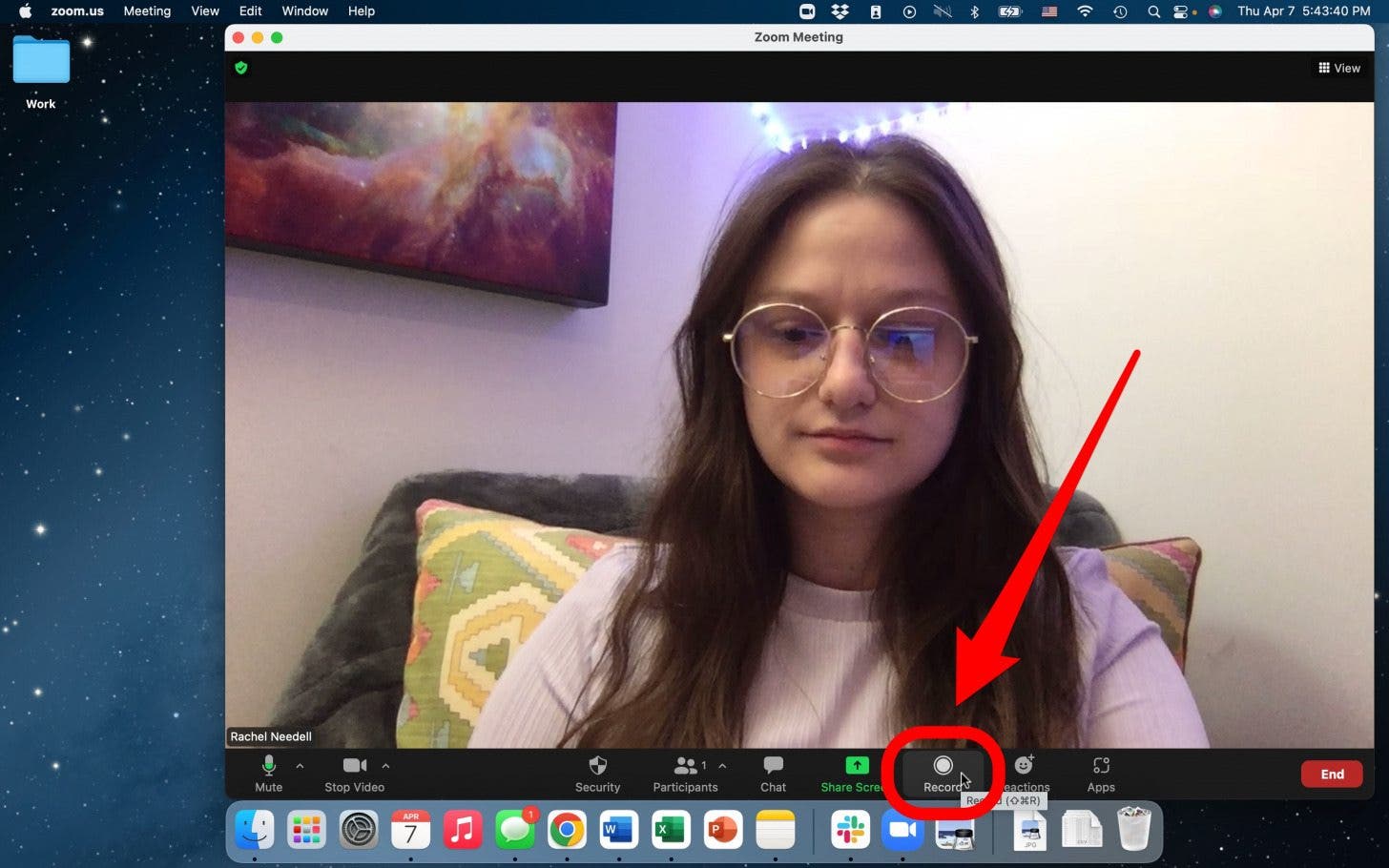 record a video with zoom