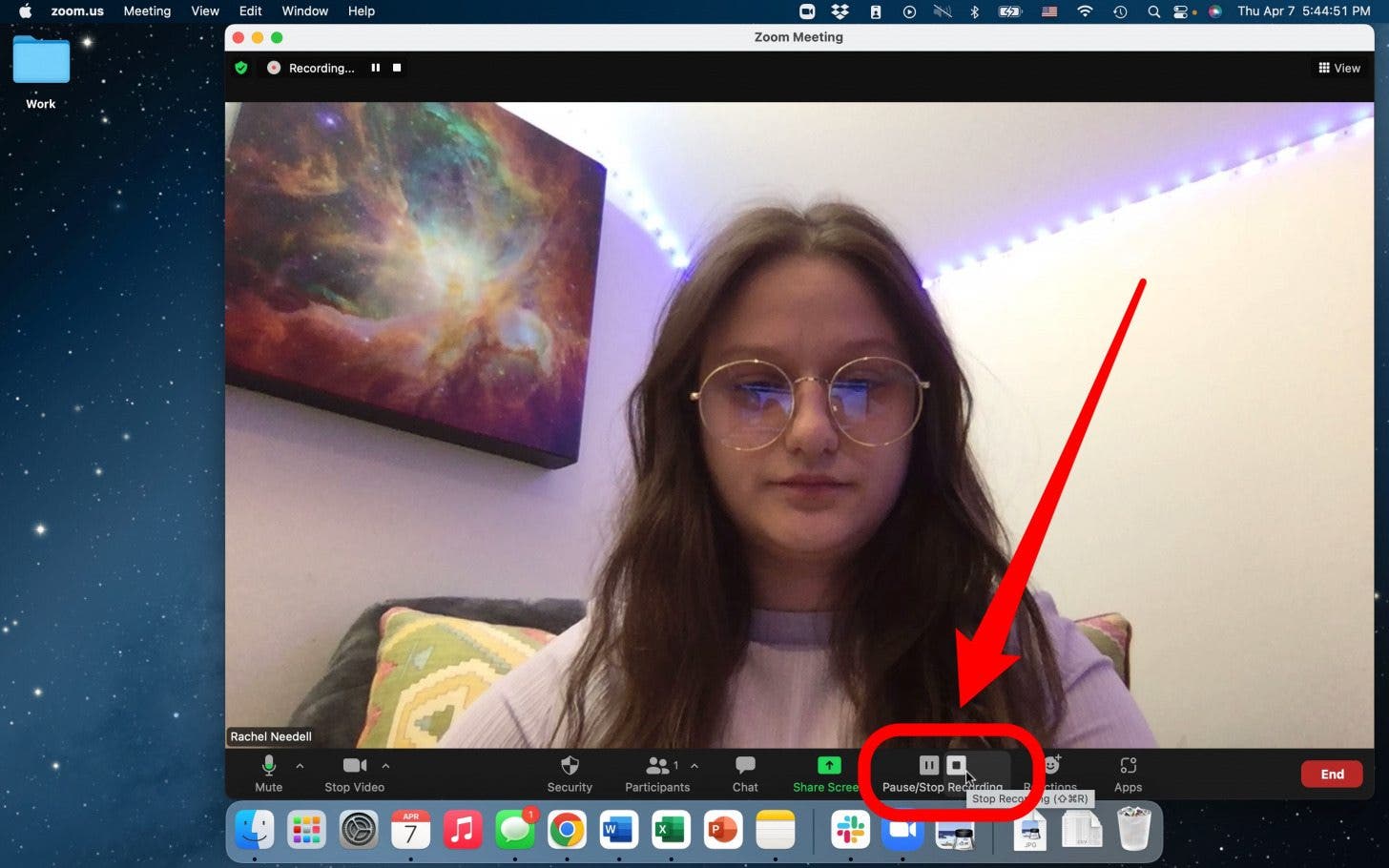 stop or pause recording on zoom