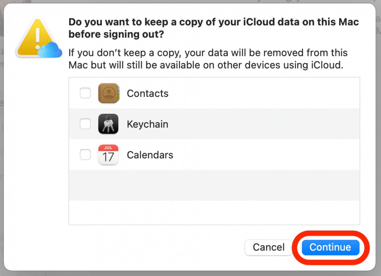 How to Reset Mac sign out of iCloud