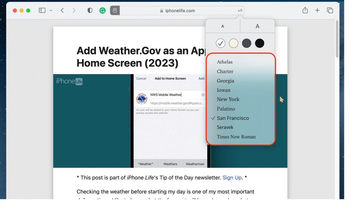 safari screen reader mac