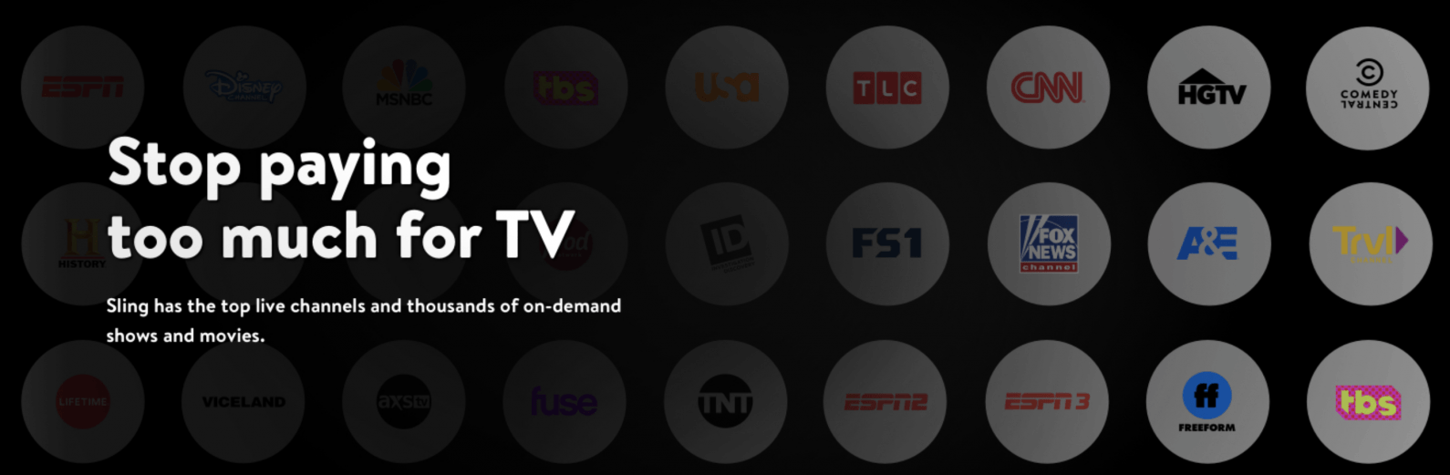 sling tv channels