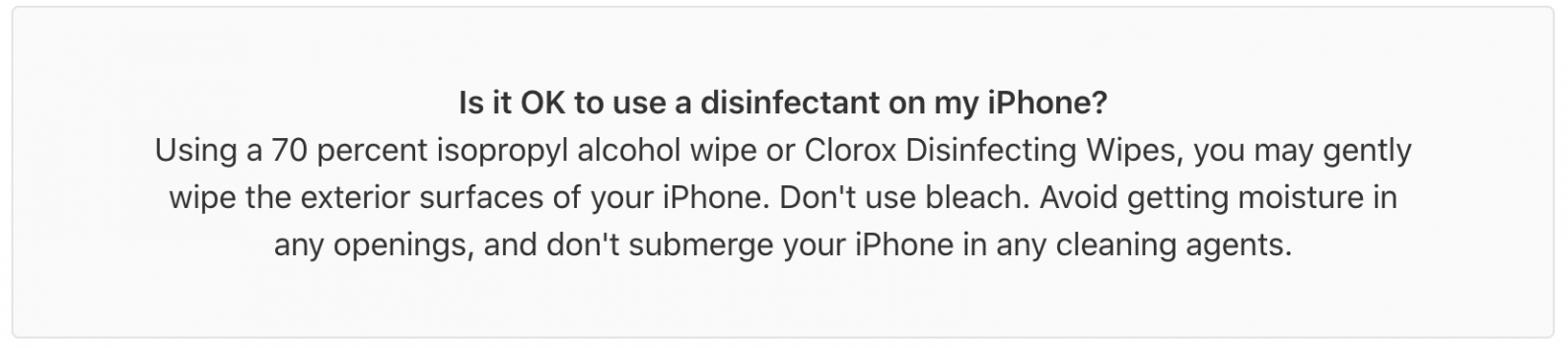 clean iphone