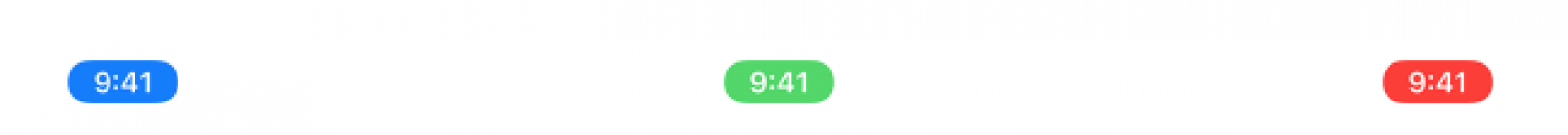 blue, green, red bubble in the status bar