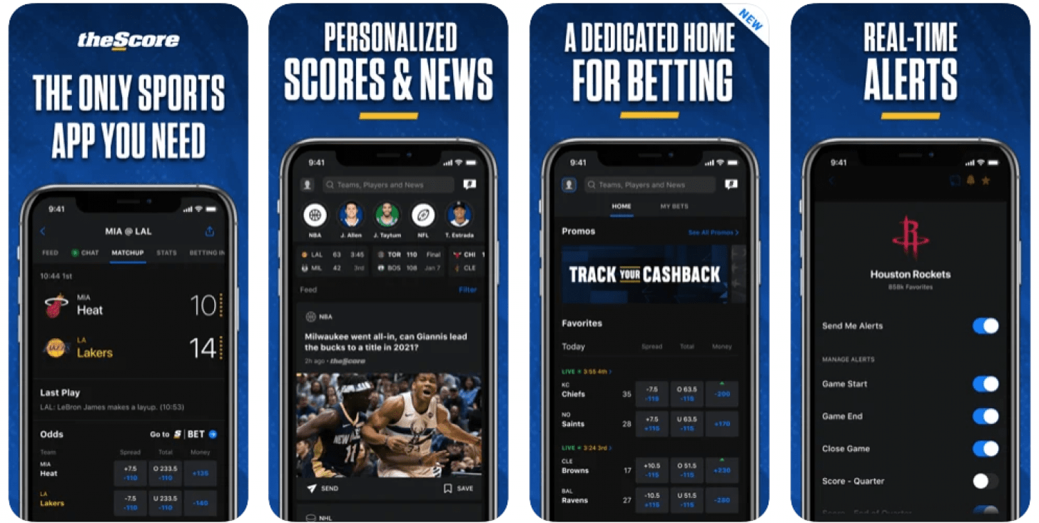 the score sports news and scores apps