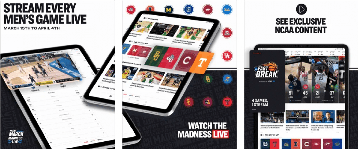 Watch March Madness Live 2022 without Cable on Apple Devices