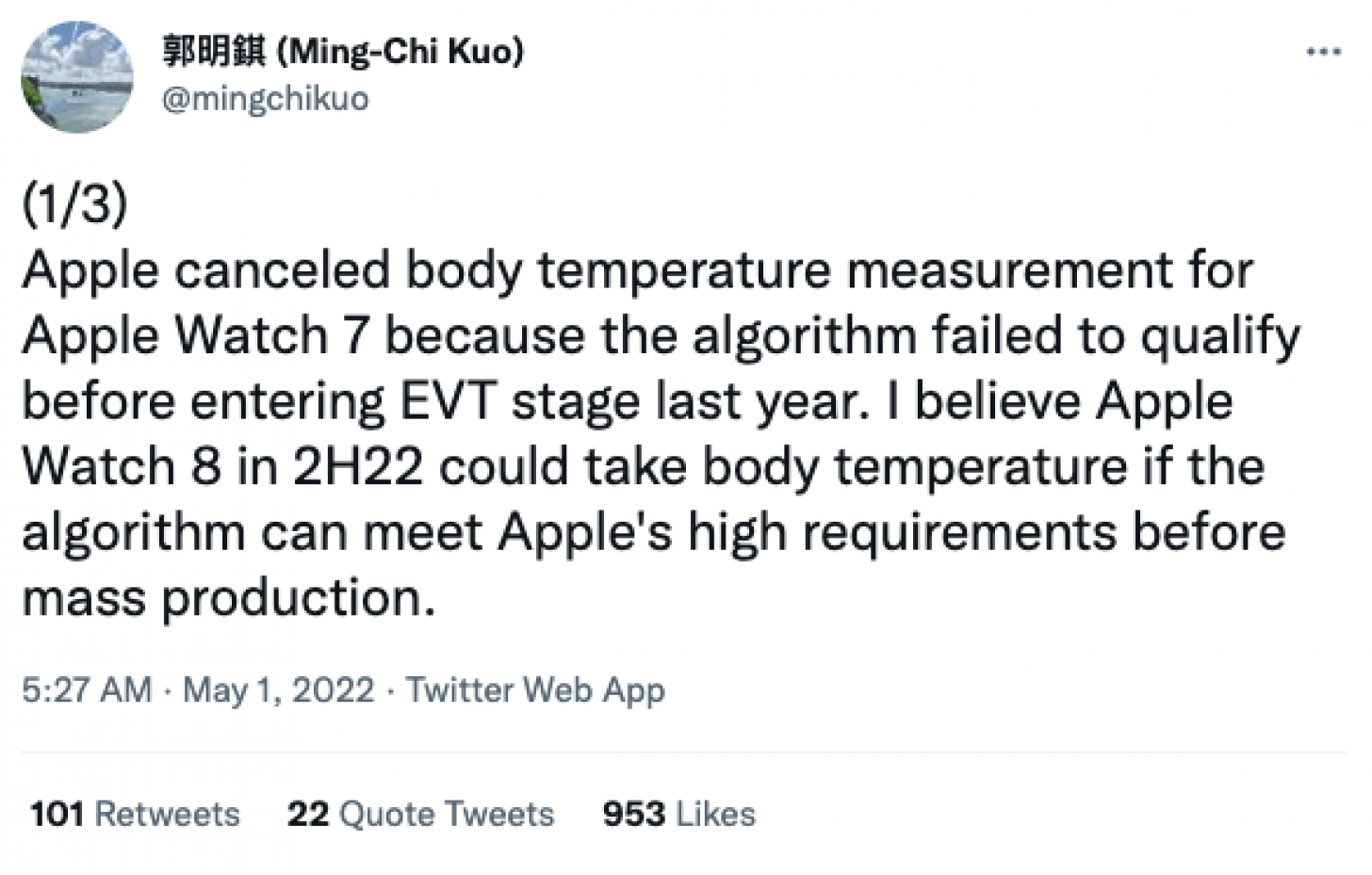 ming-chi kuo watch os temperature sensors