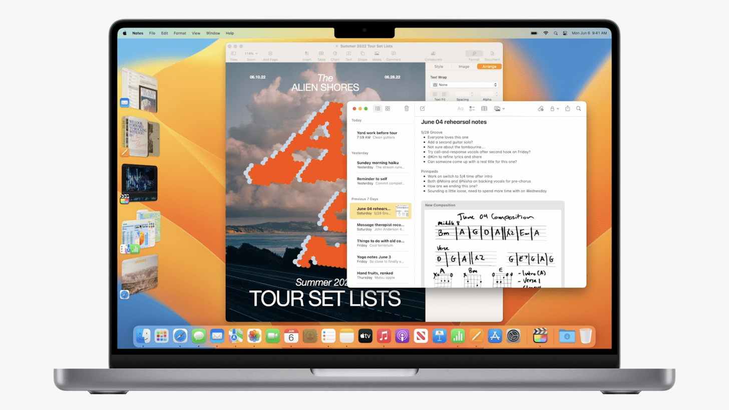 macOS Ventura Stage Manager feature