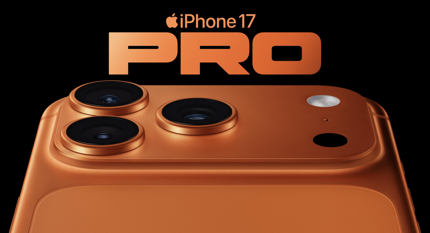 an image of the back of the iphone 17 pro with text above it reading iphone 17 pro