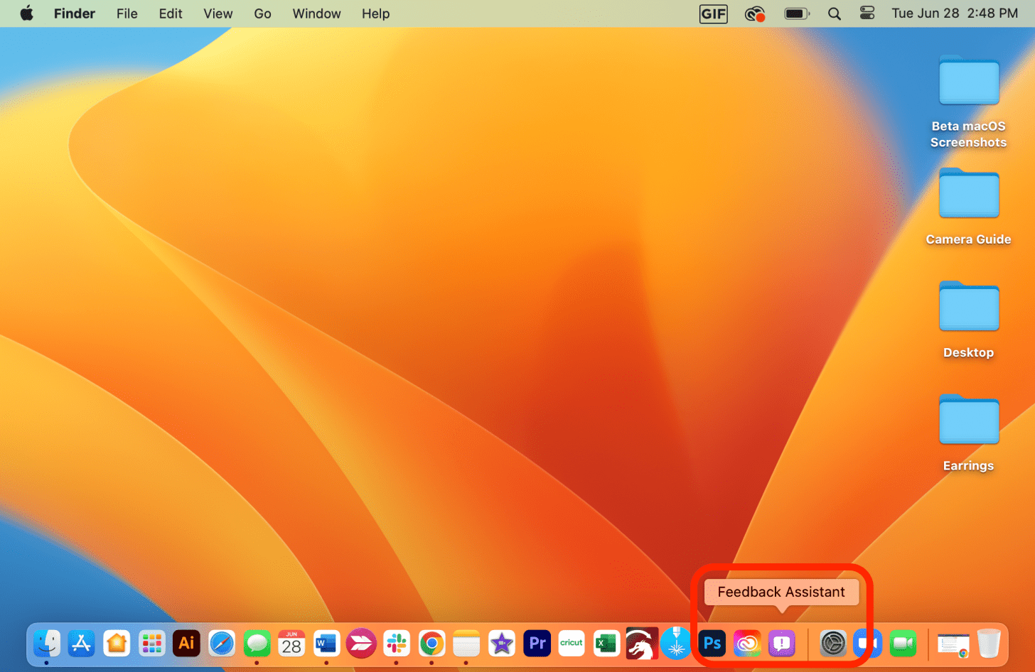 You may notice a new app called Feedback Assistant in your Dock.