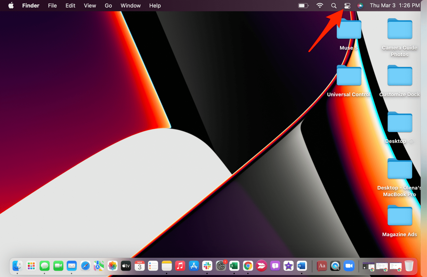 On your Mac, open the Control Center.