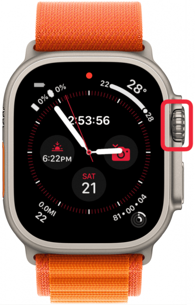 Press the Home button on the Digital Crown.