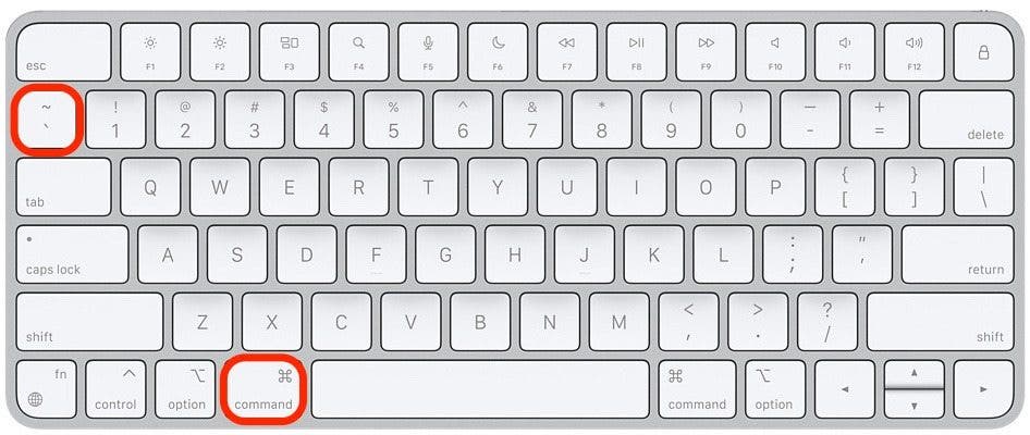 Switch between windows step 1.1 - Command + `