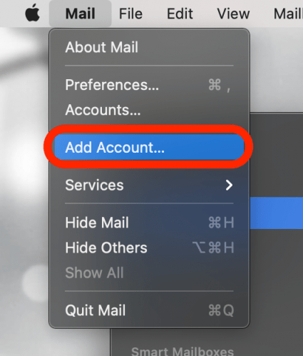 Click on Add Account