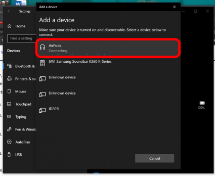 how to connect AirPods to PC