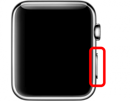 press and hold side button on apple watch