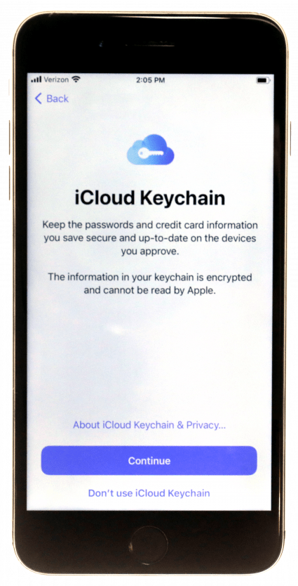 Apple's password manager: iCloud Keychain 