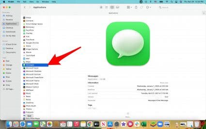 Open Messages on your Mac.