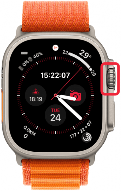 Press the Home button on the Digital Crown to access your apps.