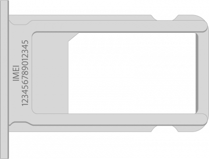 image of sim card tray with imei number engraved on back