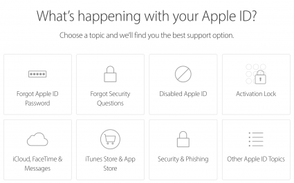 apple id help menu
