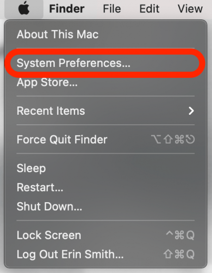 Open System Preferences