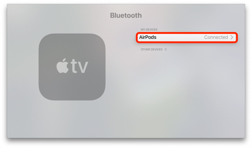 Apple tv bluetooth best sale airpods