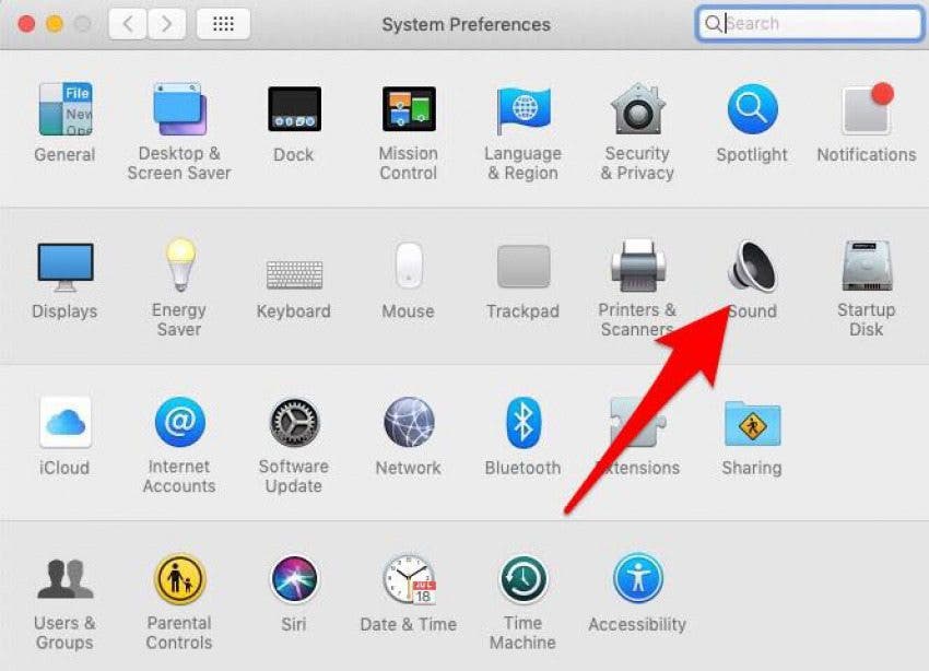 sound preferences on Mac