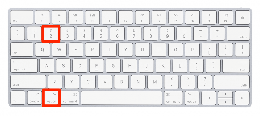 mac keyboard symbols infinity