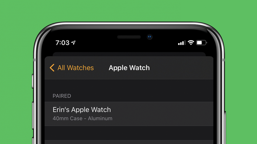 can you unpair an apple watch without the phone