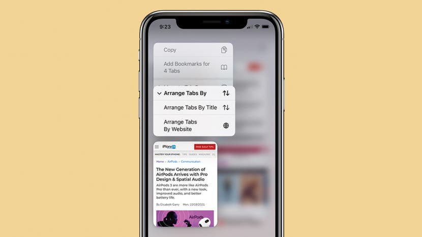 ios safari move tabs